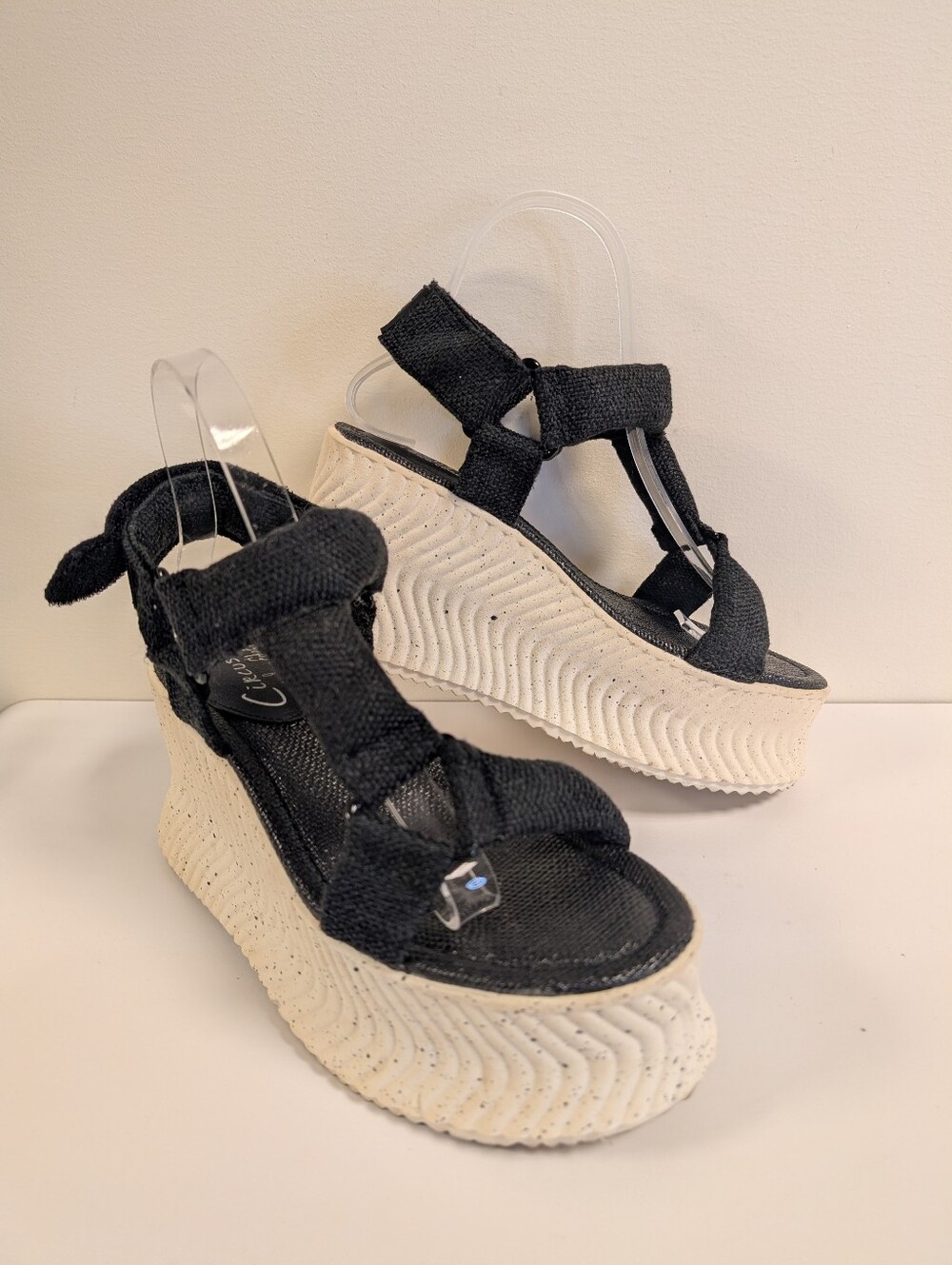 Circus NY Venus Chunky Wave Platform Sandals Black Utility Sporty 6.5 - Picture 14 of 14